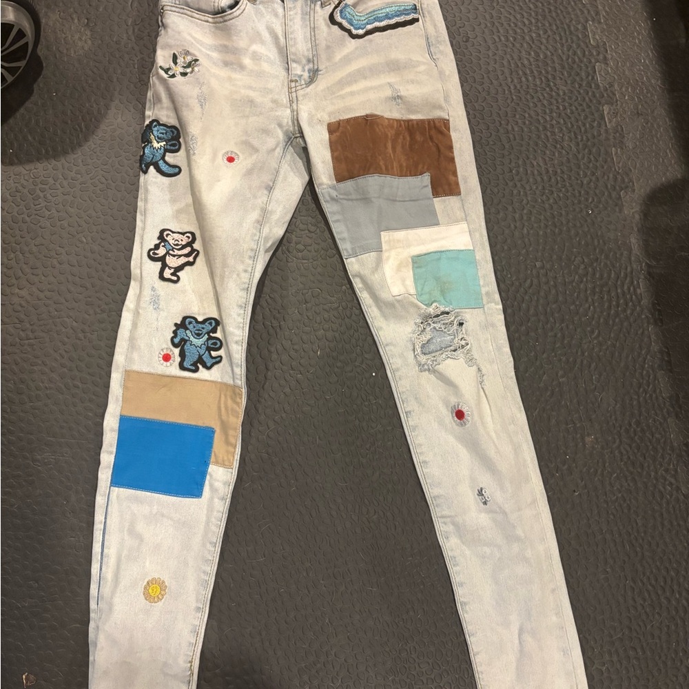Patchwork Amiri Jeans - image 1